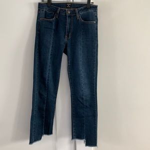 Just Black ankle jeans with front seam